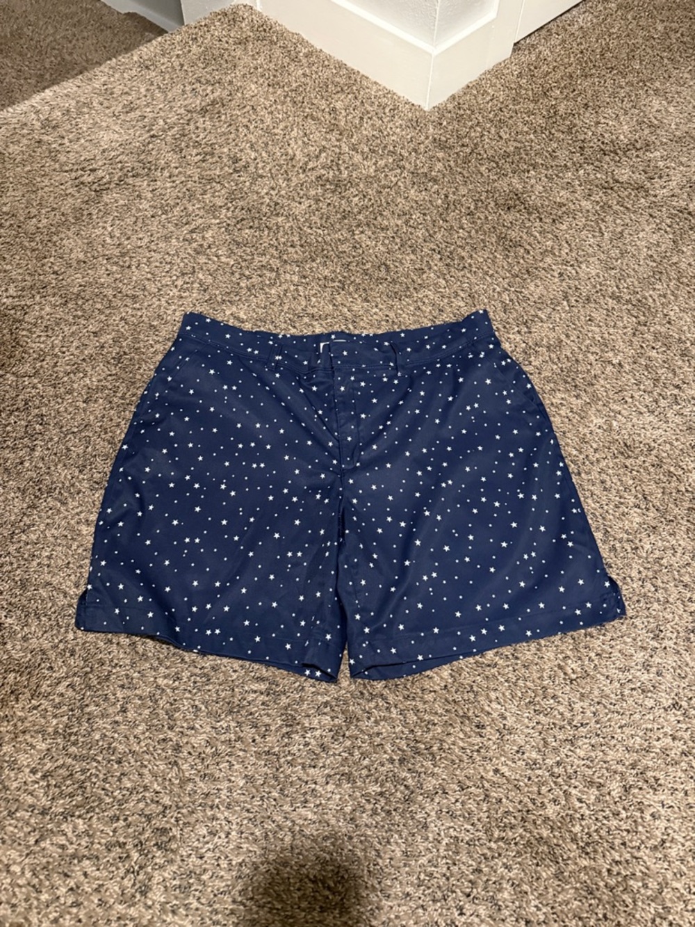 Lady Hagen Navy Star-Print Bermuda Shorts